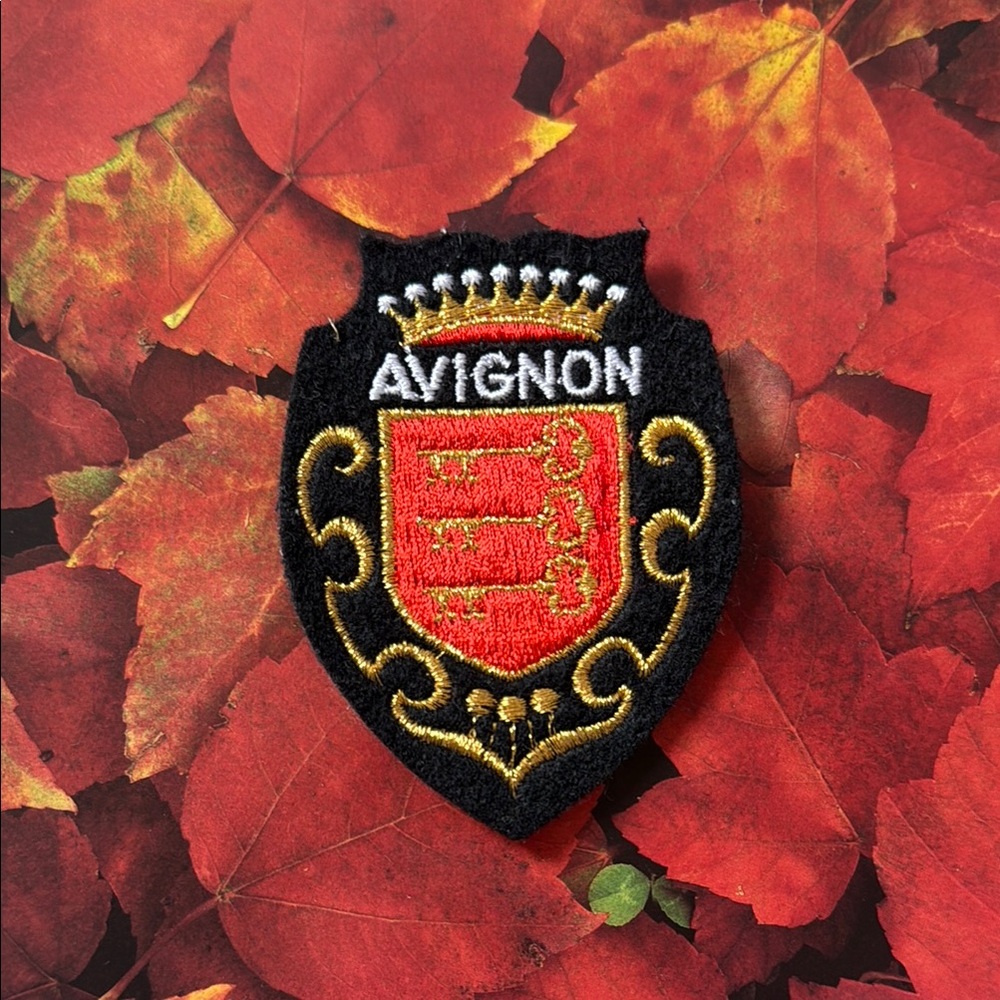 Vintage Avignon Embroidered Patch